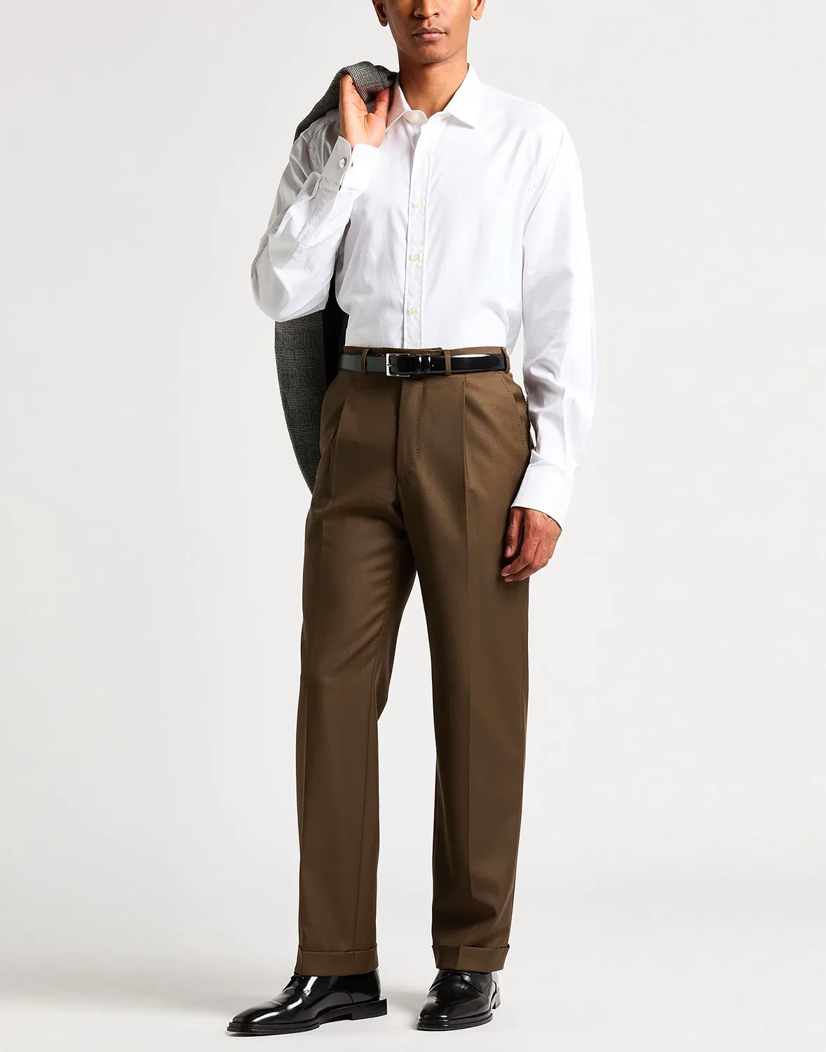 Мужская приталенная рубашка из жаккарда Slim-Fit Shirt Etro, белый — фото 2