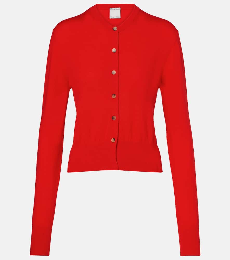 

Лиловый шерстяной кардиган Calvin Klein Collection, Scarlet