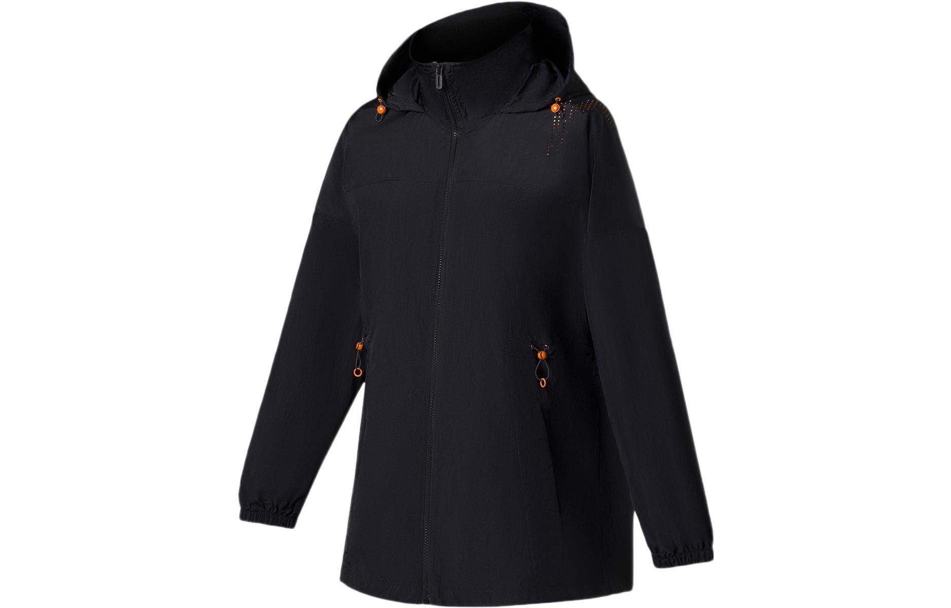 

LINING Куртка серии Fitness, женская, черная, Черный, LINING Куртка серии Fitness, женская, черная