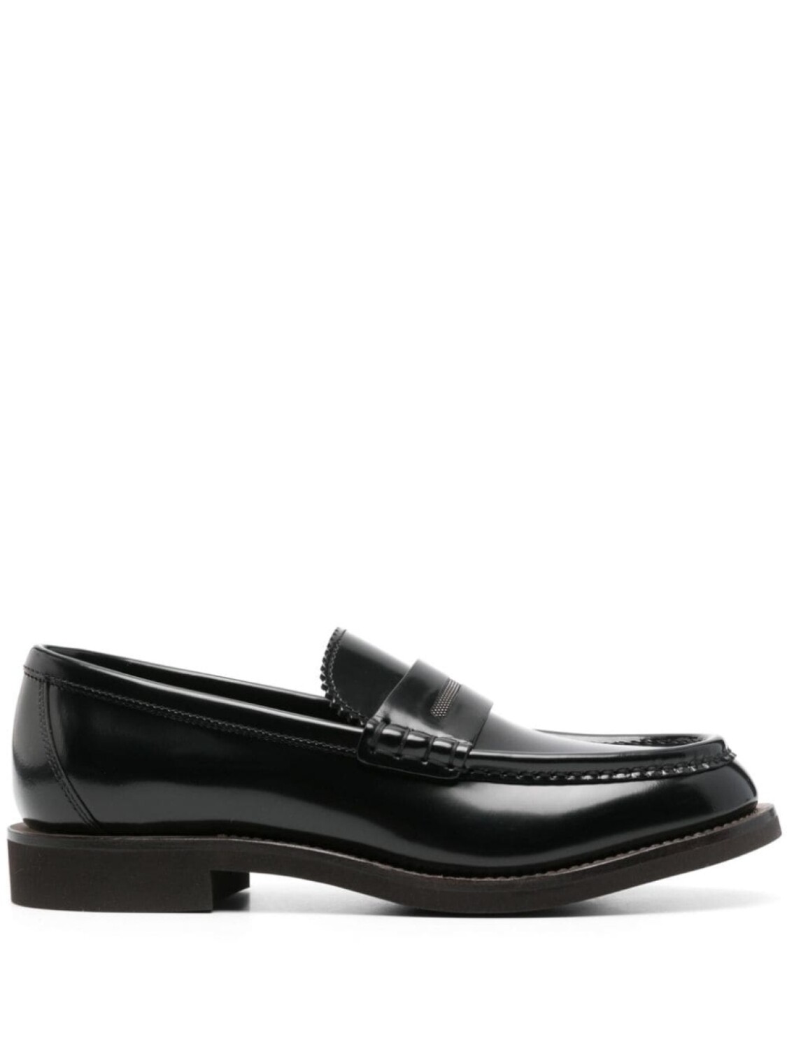 

Brunello Cucinelli мокасины с отделкой Monili, черный