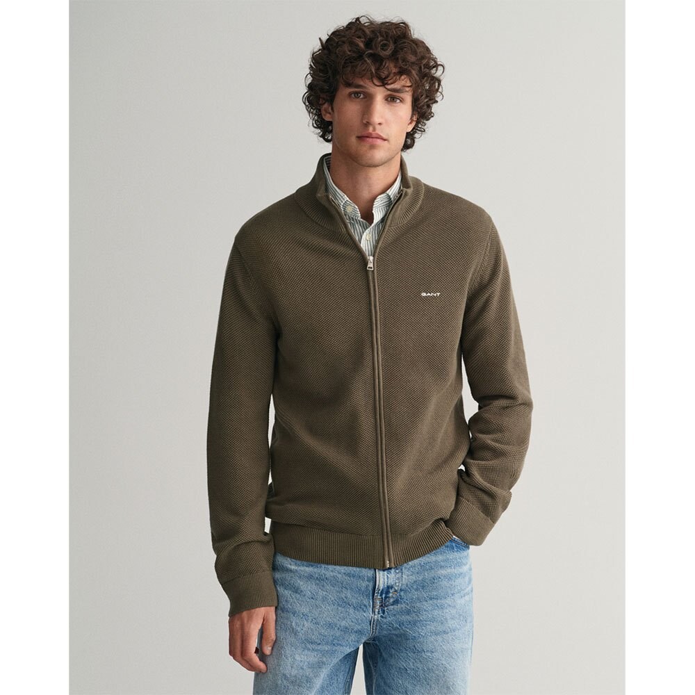 

Свитер Gant 8040524 Full Zip, зеленый