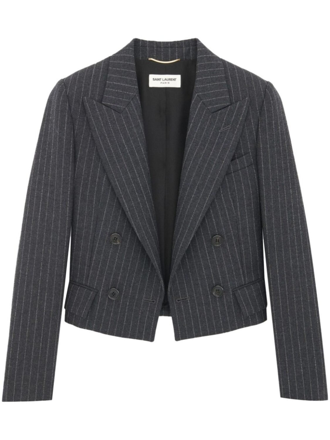 

Saint Laurent блейзер Rive Gauche в полоску, серый