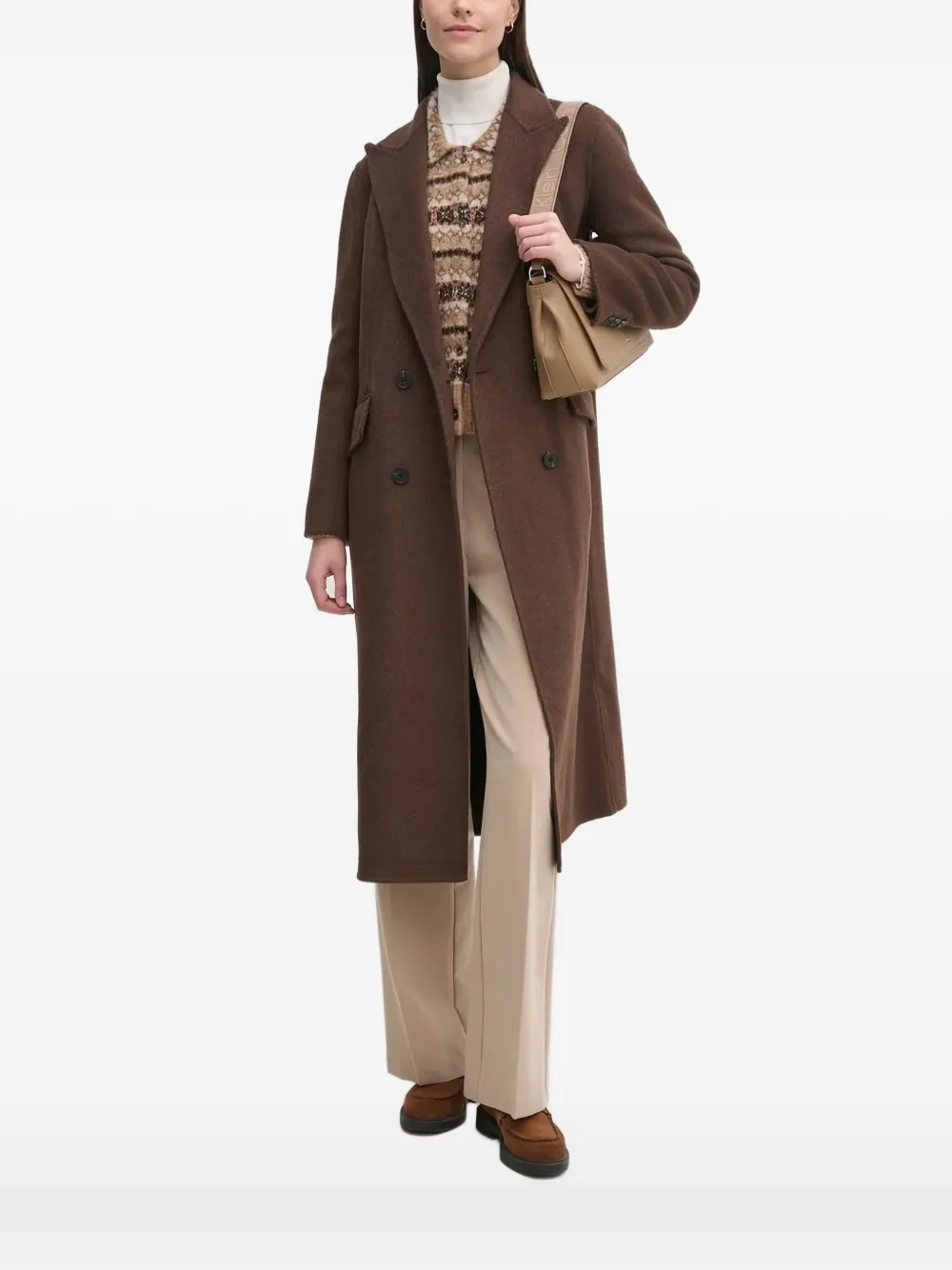 

Двубортное пальто Pedro Del Hierro, коричневый