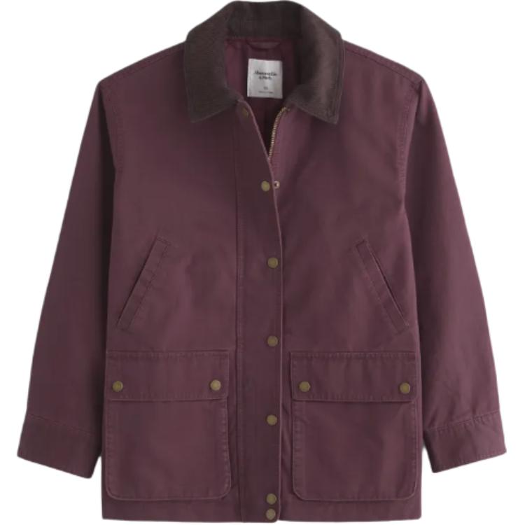 

Abercrombie＆Fitch Куртка женская, Burgundy