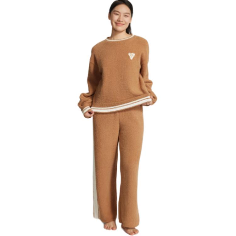 Victoria's Secret Комплект пижамы The Mix в винтажном стиле, нежный и мягкий, женский, цвет caramel brown — фото 3