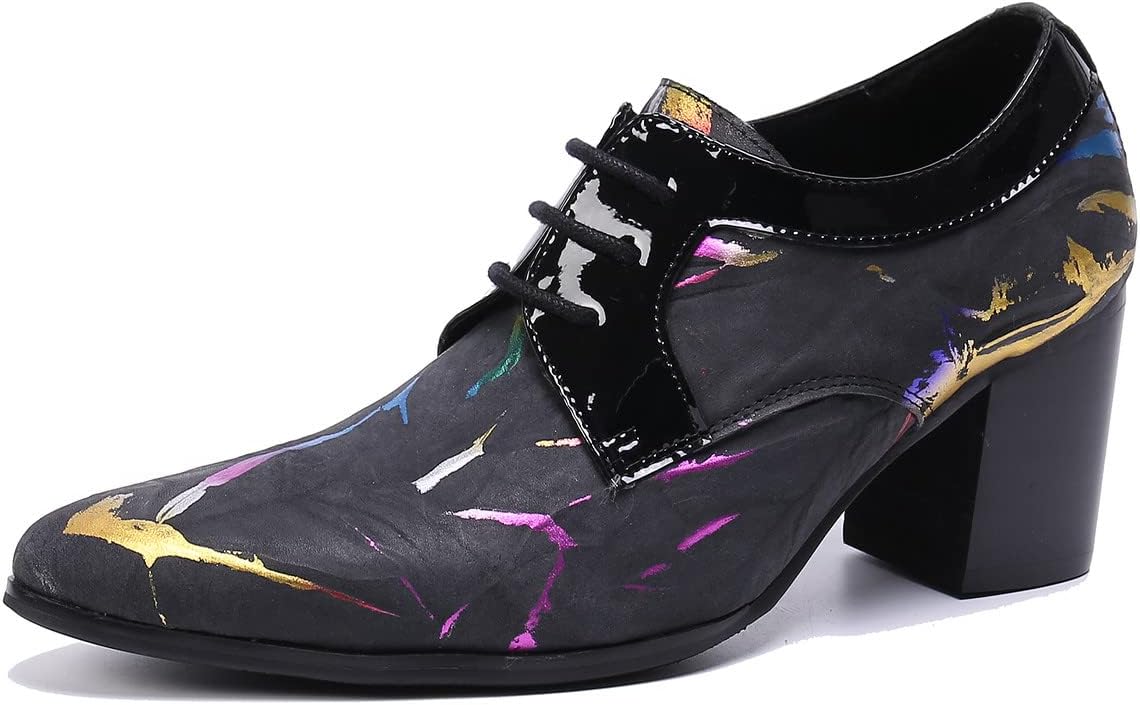 

Мужские туфли Santimon из натуральной кожи с заостренным носком, шнуровкой, удобные, повседневные, классические, формальные оксфорды, черный