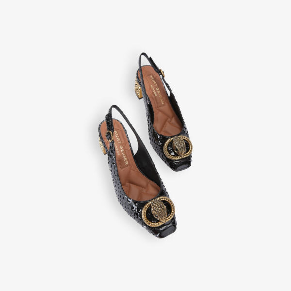 Туфли Chelsea из искусственной кожи с открытой пяткой и блочным каблуком Kurt Geiger London, черный — фото 2