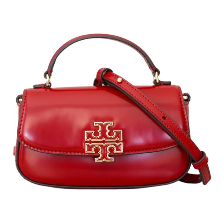 

TORY BURCH Кожаная мини-сумка кросс-боди Britten для женщин красная