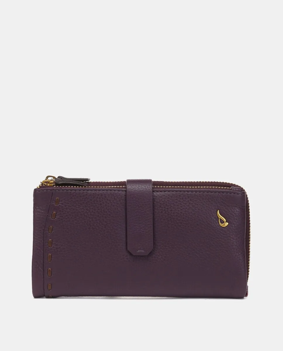 

Большой кошелек с кожаной строчкой Abbacino, цвет Lila
