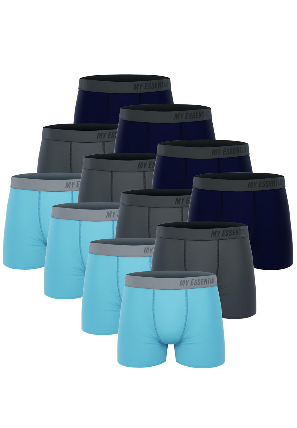 

Боксеры Unbekannt Boxershorts My Essential 12 Pack Boxers Cotton Bio, синий