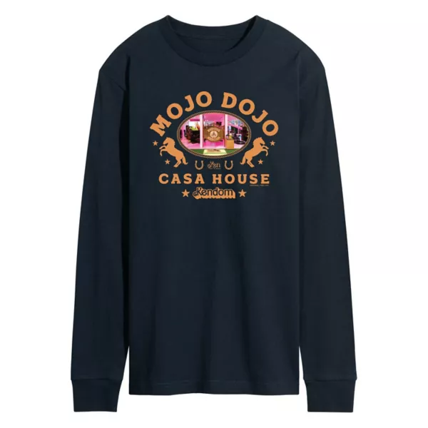 

Мужская футболка с длинным рукавом и принтом фильма Mojo Dojo Casa House Barbie, синий