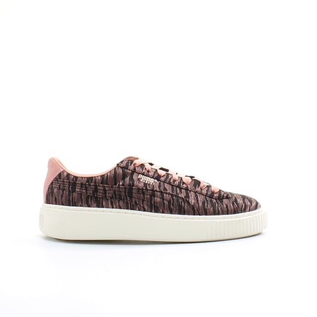 Женские/Черные кроссовки Basket Platform vr Puma, розовый