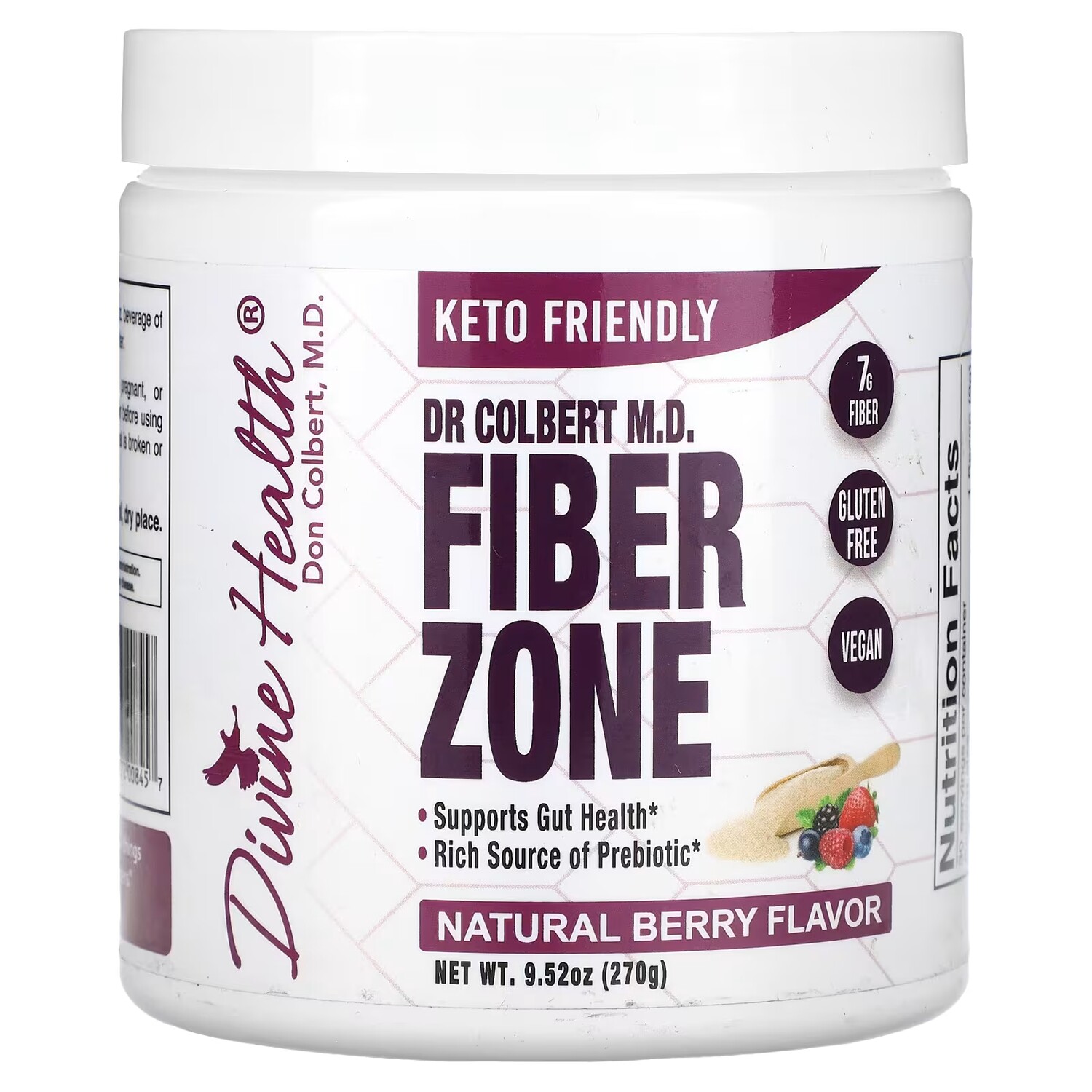 

Добавка Divine Health Dr Colbert MD Fiber Zone Natural Berry, 270 г