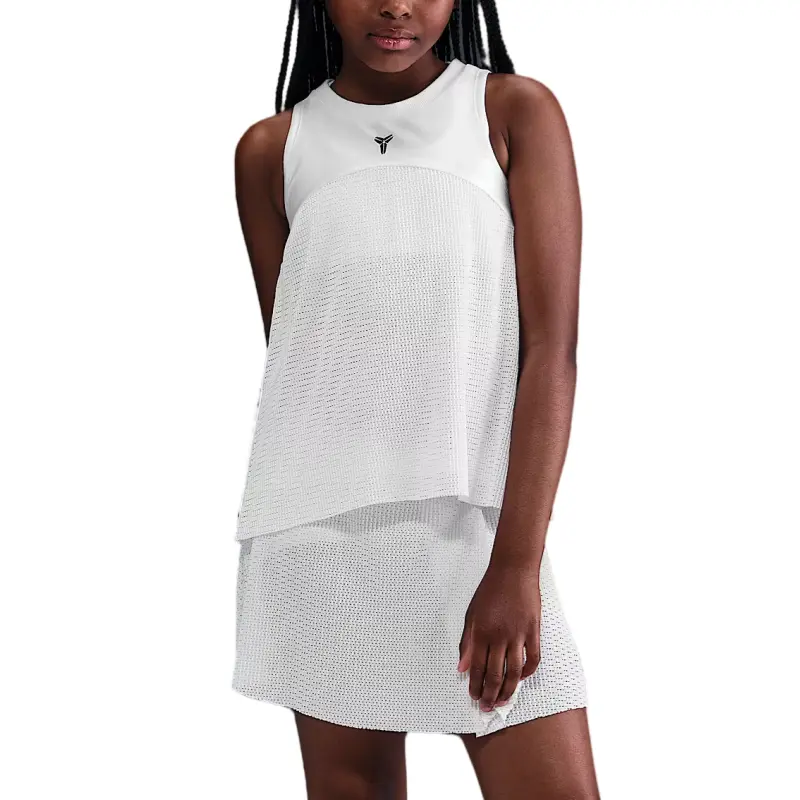

Nike Майка tank top dri fit белый/черный teenagers