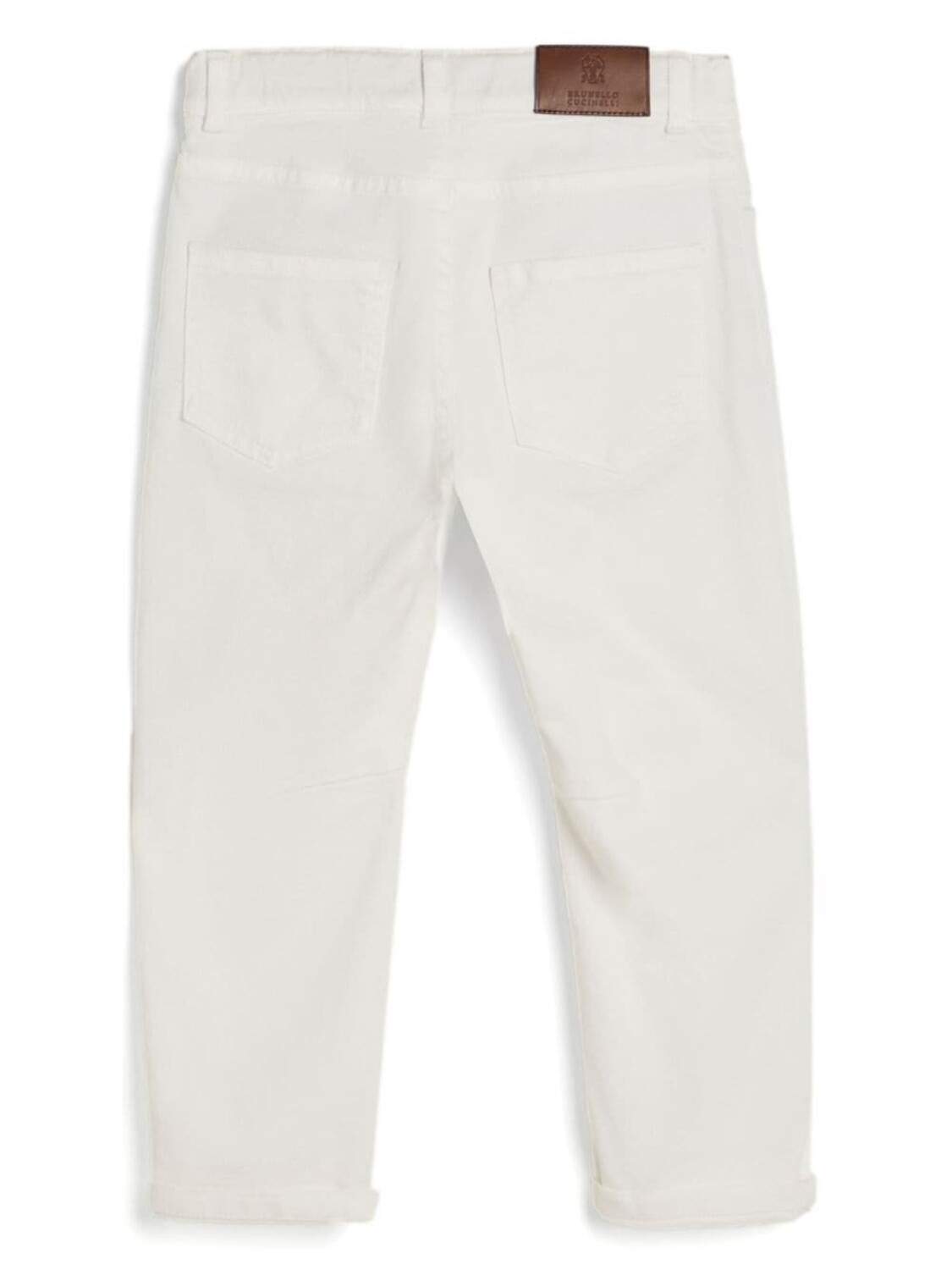 Brunello Cucinelli Kids джинсы с эффектом потертости, белый — фото 2