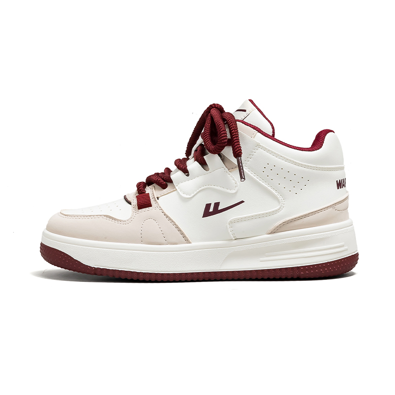 

Скользоустойчивые, износостойкие, легкие, увеличивающие рост высокие кроссовки для скейтбординга Unisex WARRIOR, бежевый красный