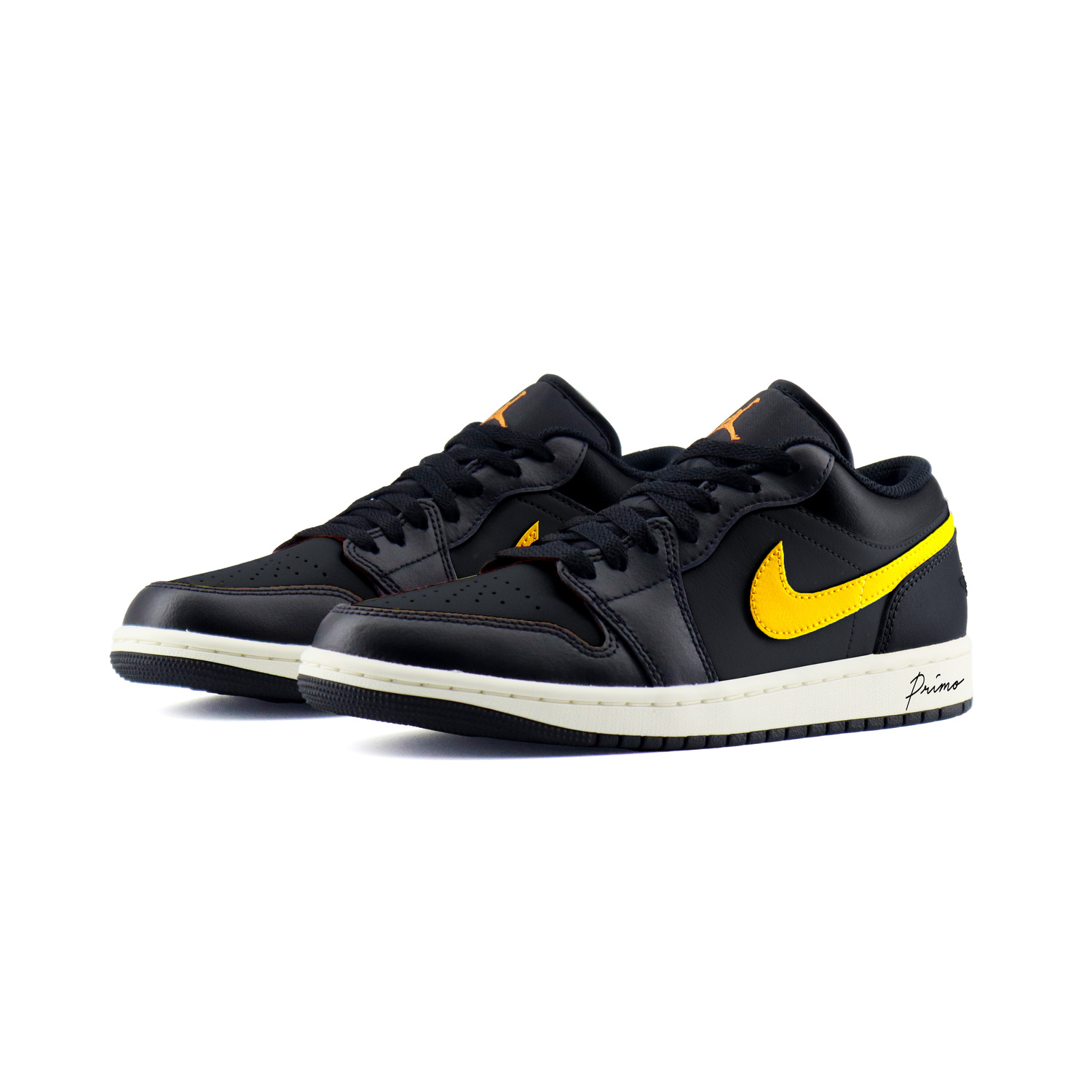 Jordan Кроссовки Air 1 Cool Black Abrasion Resistant Low top Vintage Basketball Unisex Black Gold — фото 4