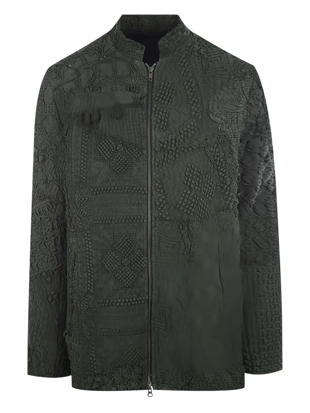 

Фактурное пальто на молнии By Walid, синий