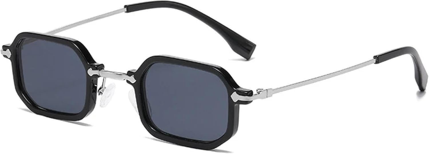 

Солнцезащитные очки с защитой от УФ-излучения UV400 | Маленькие, женские и мужские, синие, для занятий спортом на открытом воздухе и вождения DSVIGF, Black Silver Grey