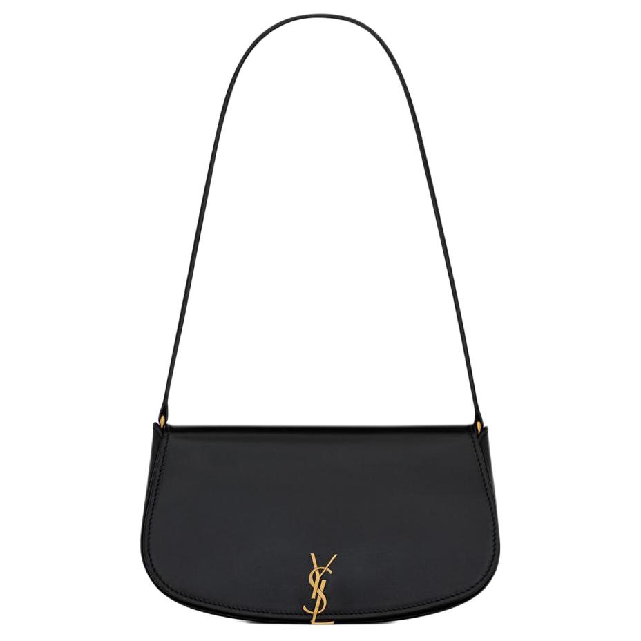 

SAINT LAURENT Кожаная сумка через плечо мини женская черная