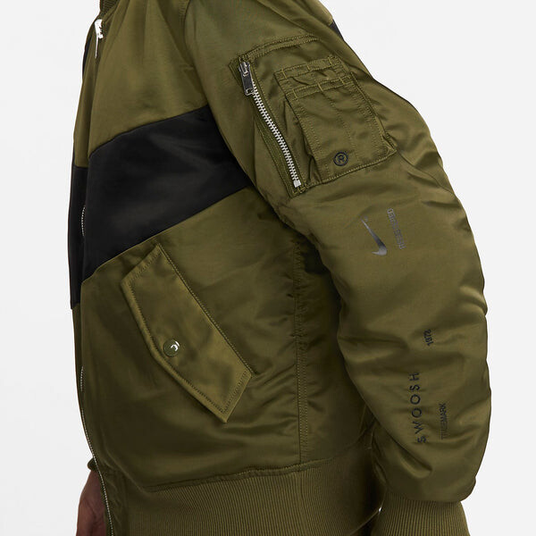 Куртка-бомбер двусторонняя Nike Swoosh Therma-Fit, зеленый — фото 3