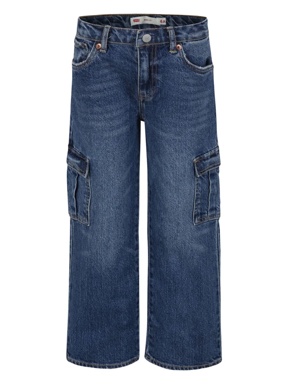 

Широкие джинсы с нашивкой-логотипом Levi's Kids, синий