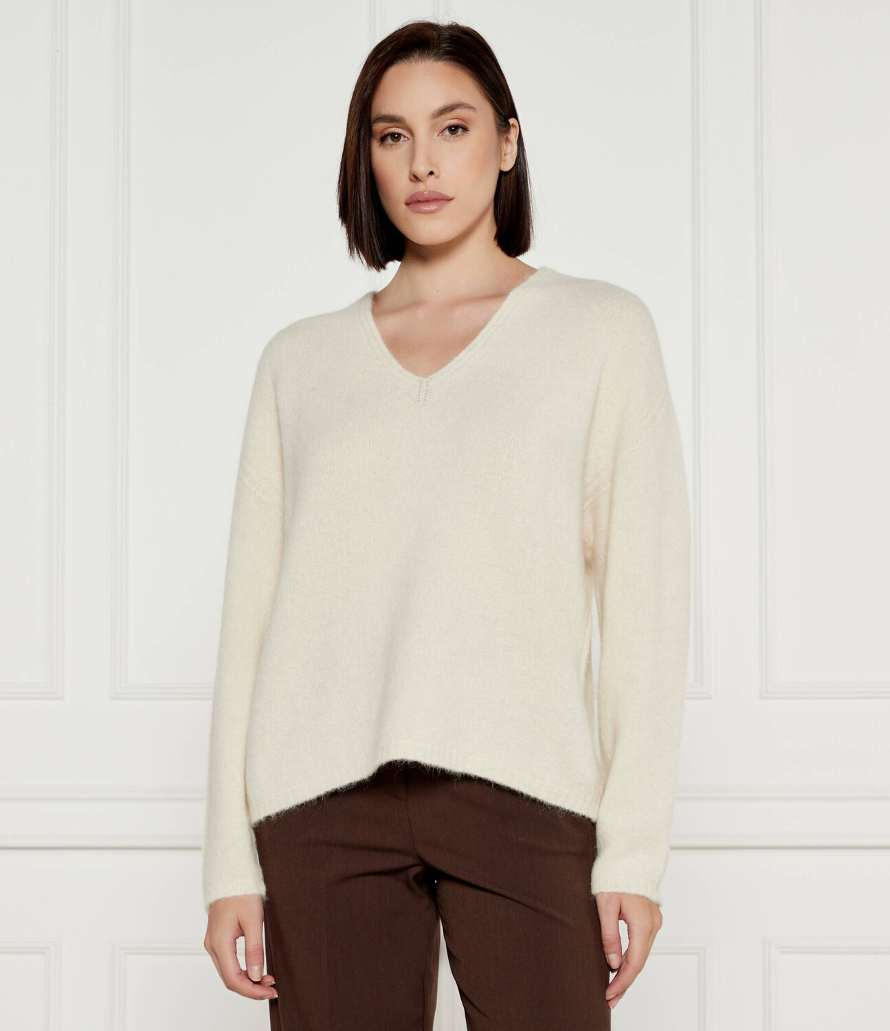

Свитер из шерсти Marella Regular Fit, кремовый