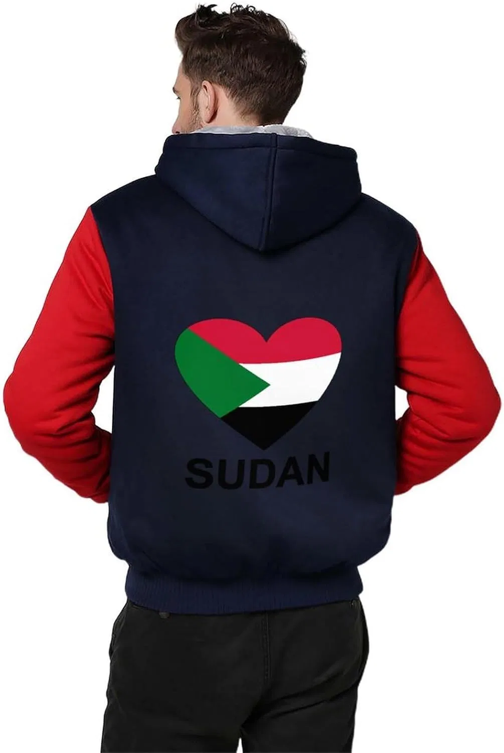 Толстовки Love Sudan для мужчин, толстые толстовки на молнии, флисовые толстовки, зимние теплые куртки — фото 2