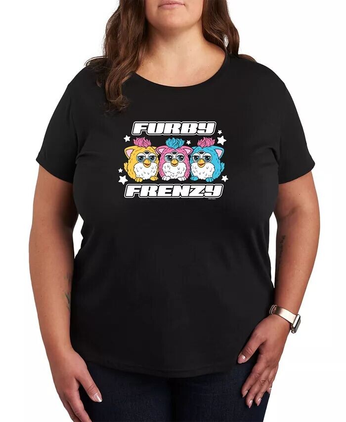 

Модная футболка с рисунком Furby больших размеров Hybrid Apparel, черный