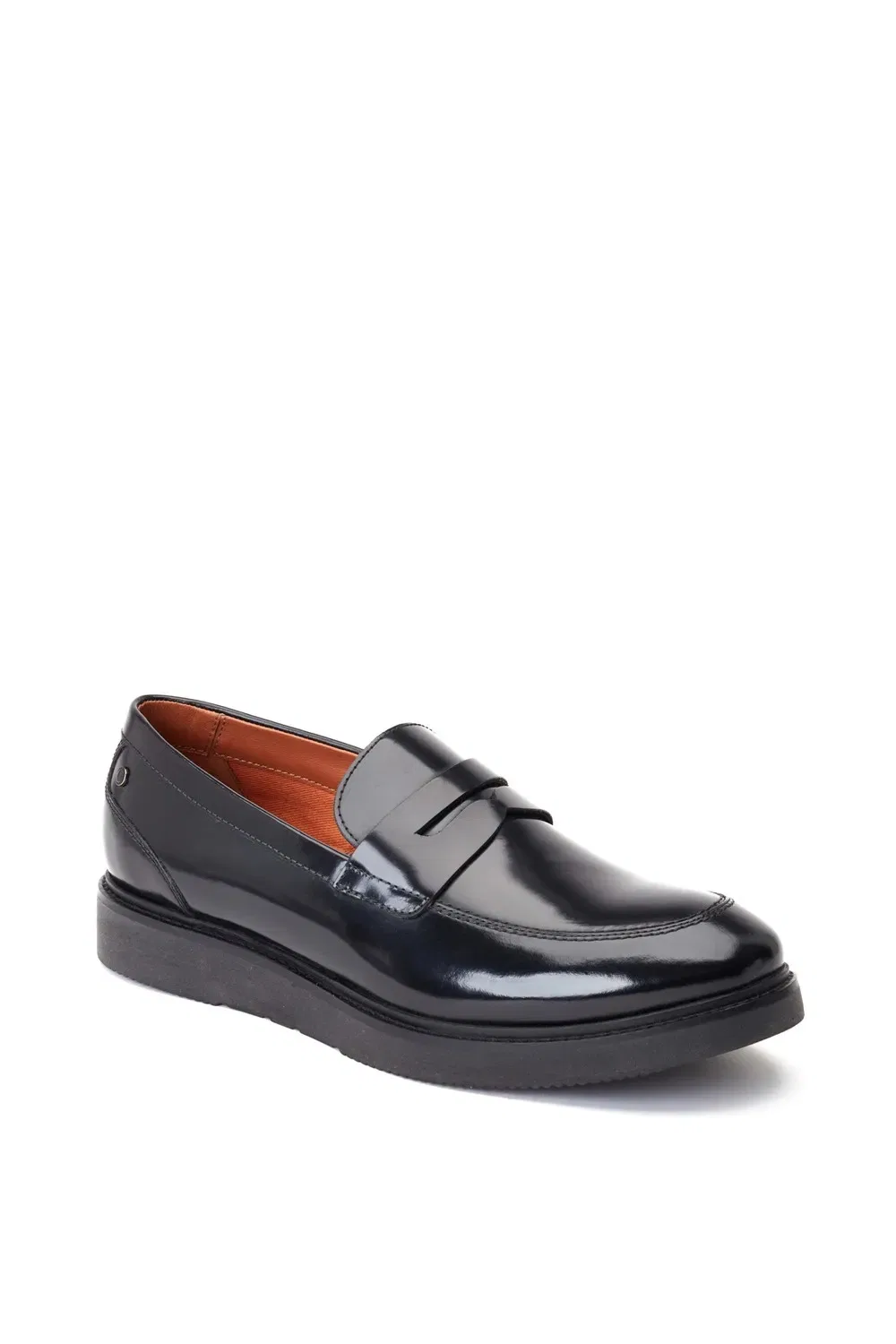 Лоферы Penny Loafer из высокоблестящей кожи Base London, черный