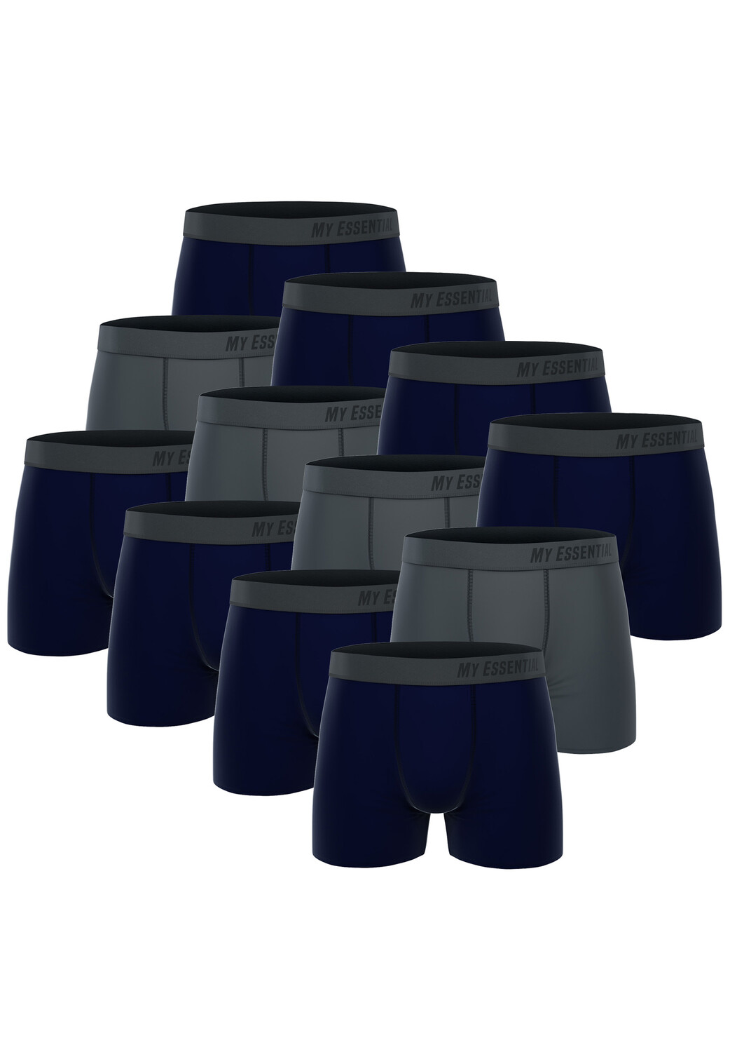 

Боксеры Unbekannt Boxershorts My Essential 12 Pack Boxers Cotton Bio, темно-синий