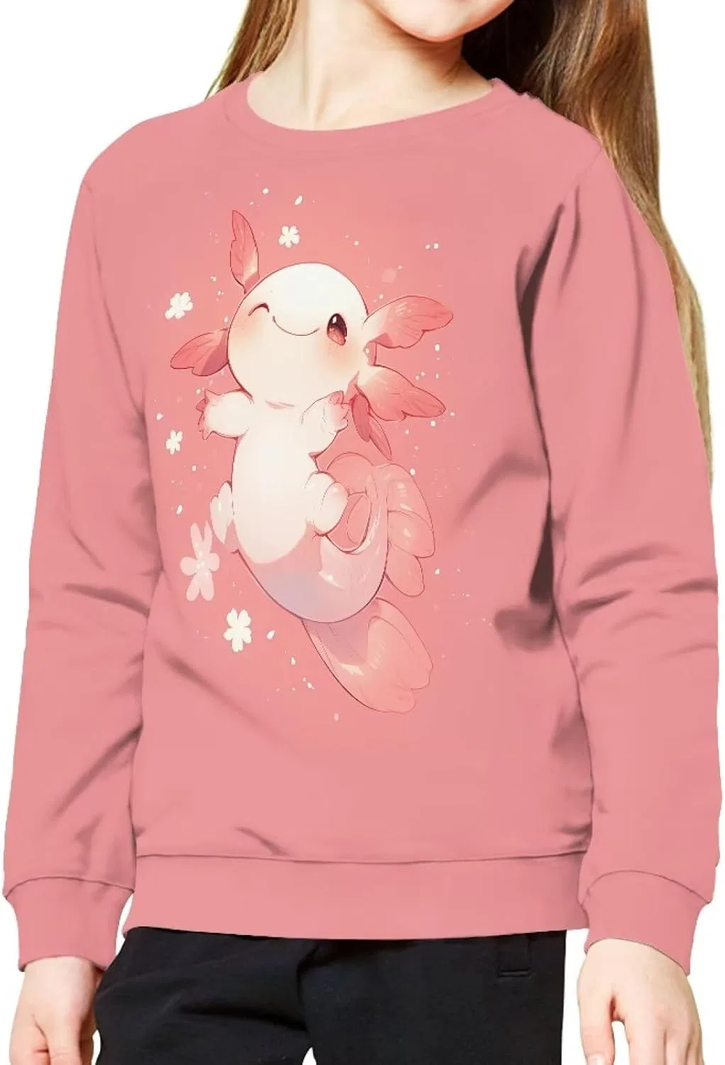 Детский свитшот ZPINXIGN с принтом, цвет 1 Axolotl 2, 6-14 лет