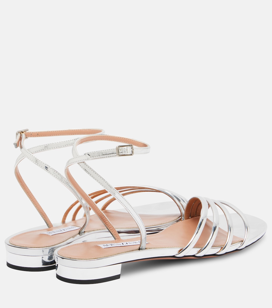 Латур сандалии из искусственной кожи Aquazzura, серебряный — фото 2
