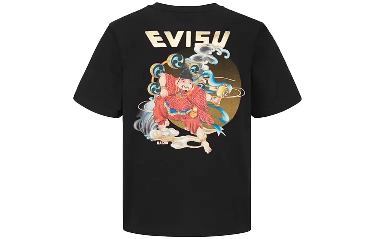 

Футболка мужская черная Evisu, черный