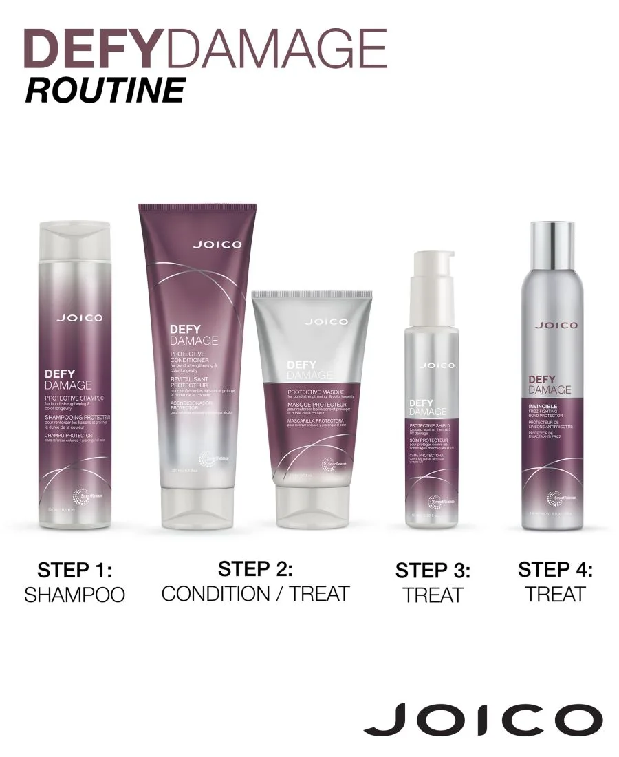 Joico Защитное средство для волос Defy Damage Invincible Frizz-Fighting Bond Protector, 5,5 унций — фото 4