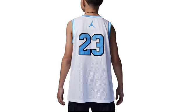 Спортивная футболка 23 basketball jersey 'white university blue' Air Jordan, белый — фото 2