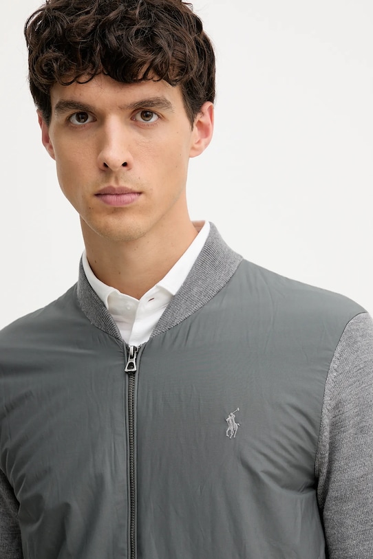 Толстовка из смесовой шерсти Polo Ralph Lauren, серый — фото 4