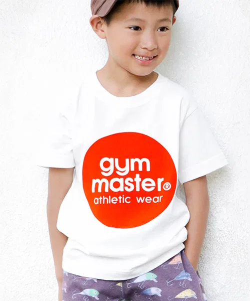 Детская футболка с круглым логотипом Gym Master белая