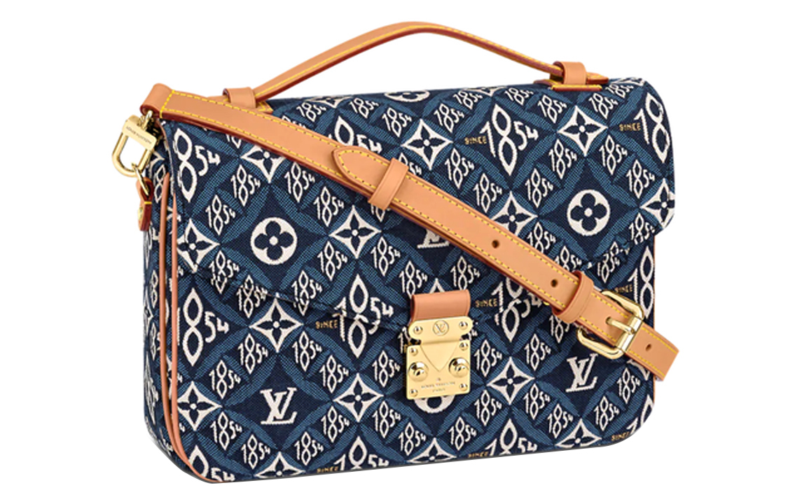 

Сумка Pochette Metis из ткани, сумка-мессенджер, женская среднего размера синяя через плечо LOUIS VUITTON