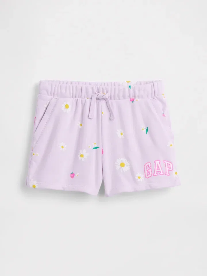 Шорты с цветочным узором, GAP, лиловый — фото 3