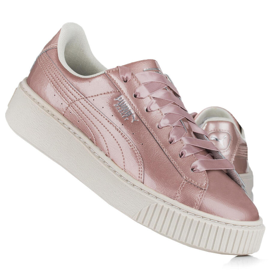 Детские универсальные ботинки Puma Basket Platform Metal