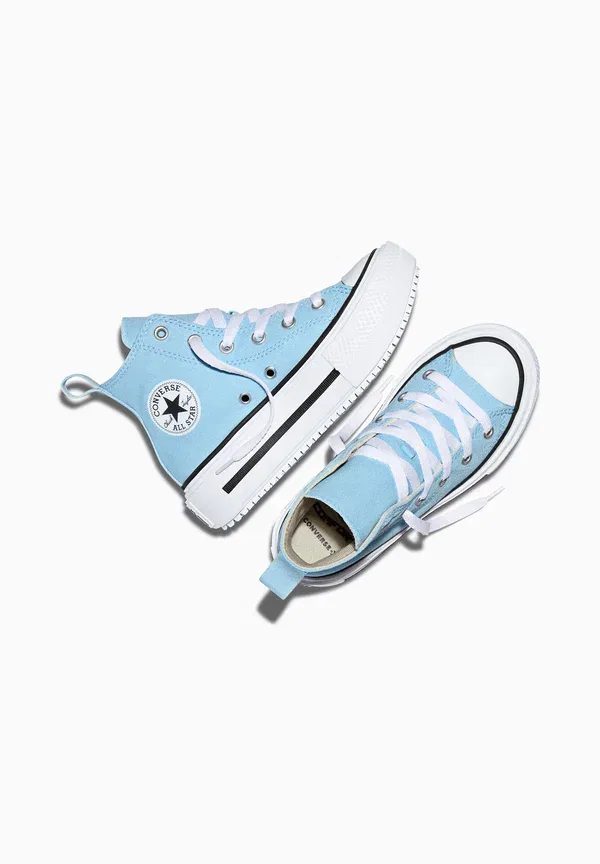 Кроссовки высокие Converse Chuck Taylor All Star Lift Double Stack High Top Trainers, ясное небо белый черный — фото 3