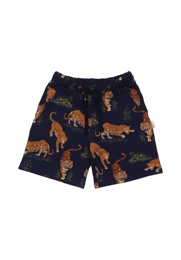 Спортивные штаны с изображением тигров и леопардов Walkiddy, Dark Blue — фото 3