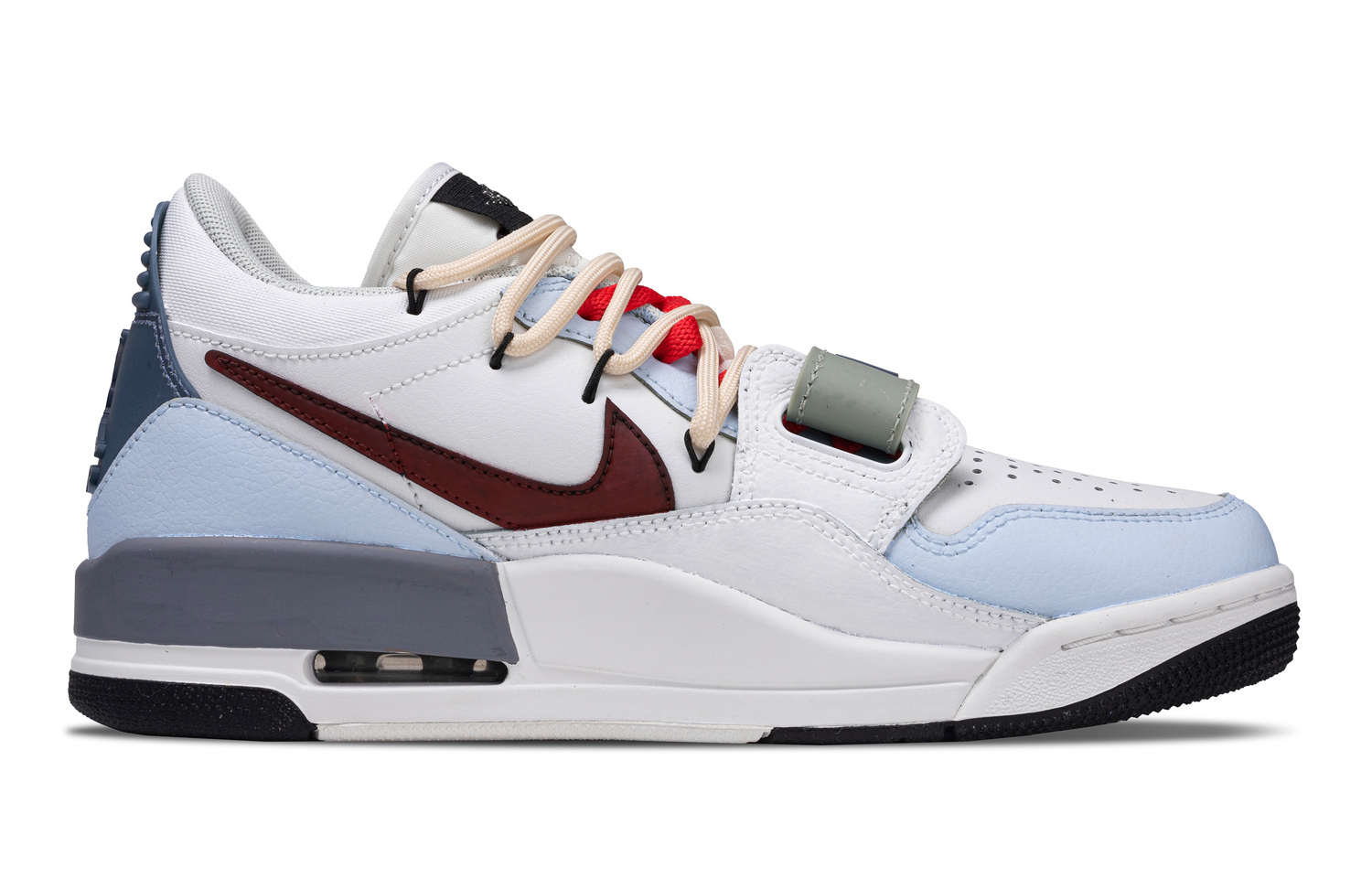 Jordan Legacy 312 Glacier's Breath Cushioning, Wear Resistant Low top Vintage Basketball Shoes Men's Blue White — фото 3