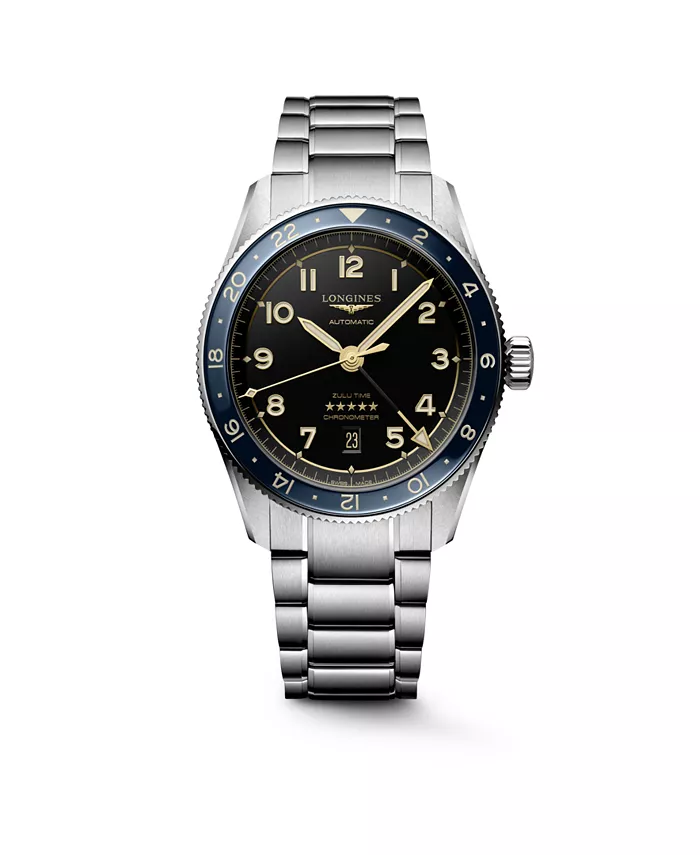 

Мужские автоматические часы Spirit Zulu Time из нержавеющей стали, 42 мм Longines