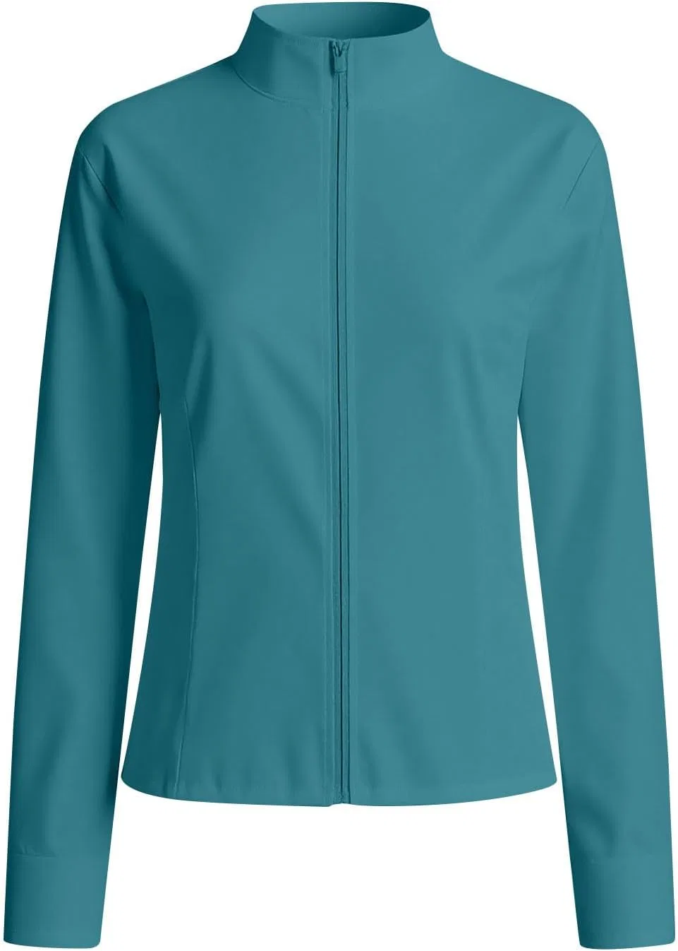 Женская солнцезащитная футболка с полузастежкой UPF50+ Rash Guard, Green — фото 4