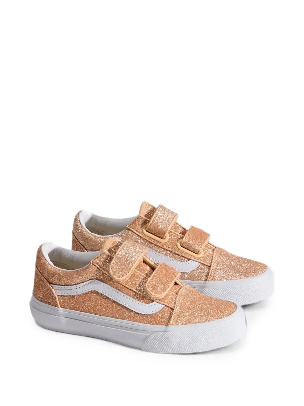 Кроссовки Old Skool с липучками Vans Kids, оранжевый