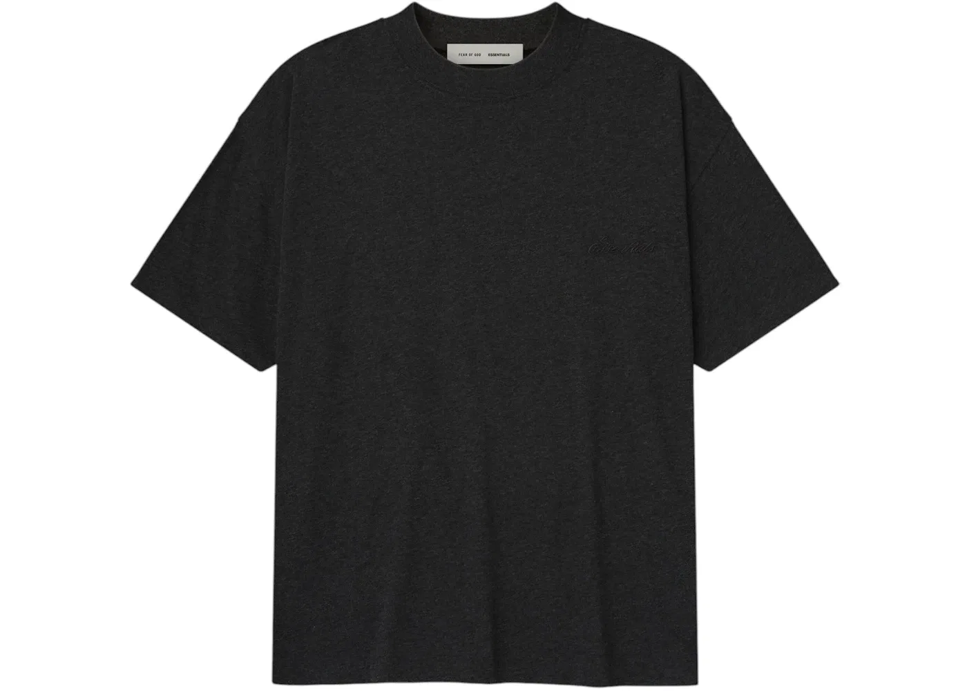 Мужская футболка с вышивкой Fear of God Essentials Tee, Vintage Black