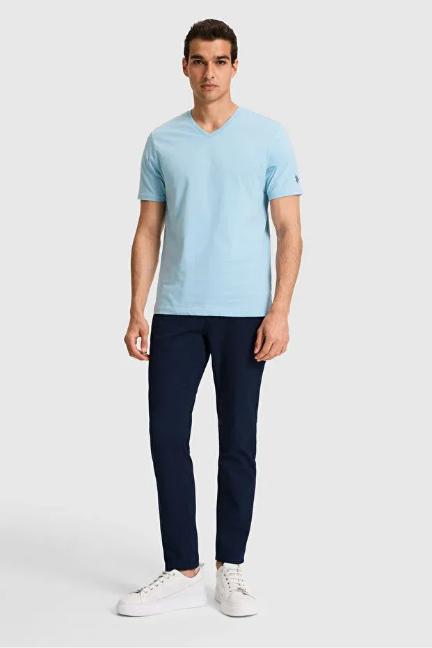 Мужская футболка с v-образным вырезом U.S. Polo Assn., Blue — фото 4