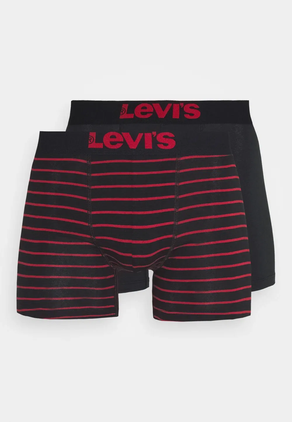 Боксеры в винтажную полоску, комплект из 2 штук - боксерские трусы Levi'S, Red/Black — фото 4